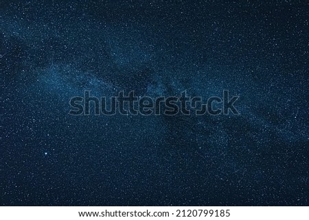 Night sky with milky way and huge amount of stars.