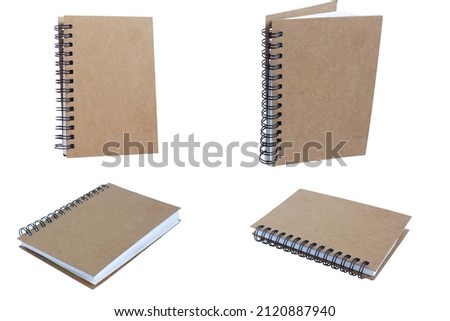 Notebooks isolated on a white background. Eco concept