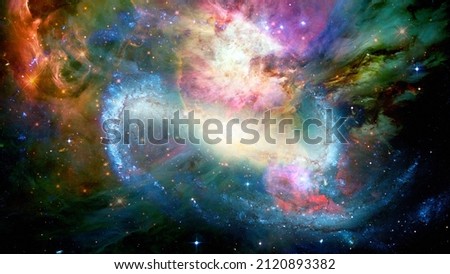 Outer Space background. Elements of this image furnished by NASA.