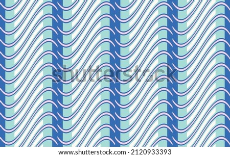 Seamless vector abstract wave pattern for textile and decoration. Blue and White Color