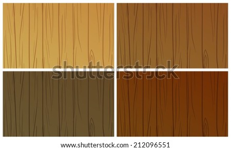 Illustration of the wooden textures on a white background