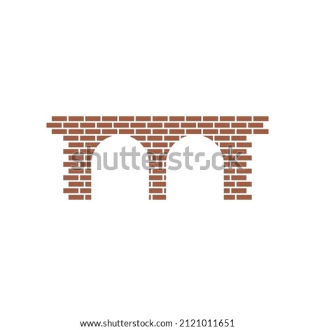 Brick bridge logo vector ilustration design