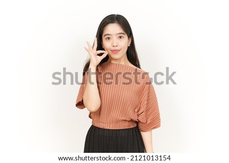 Keep Secret lip shut Of Beautiful Asian Woman Isolated On White Background