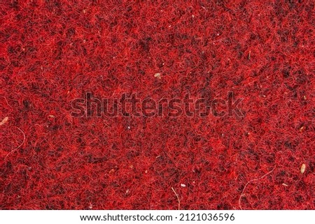 Photo of the texture of the red doormat