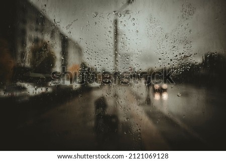 October, cold, rain, this is how you can characterize this picture. Photo taken through glass