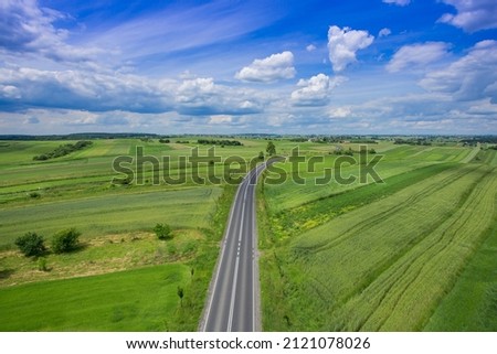 wide view of the landscape from above - view from the sky