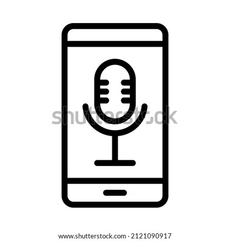 Podcast icon. Outline style. Vector. Isolate on white background.