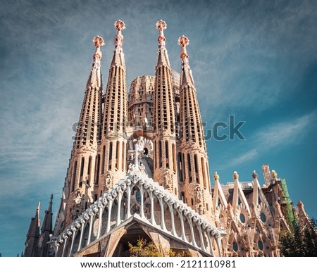 La Sagrada Familia Catalan Cathedral Royalty-Free Stock Photo #2121110981