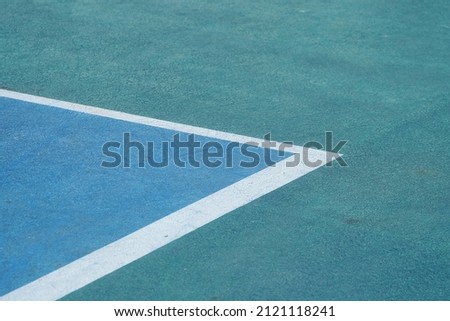 white line on tennis court, sport and recreation wallpaper background, relaxation and lifestyle, minimalism texture concept Royalty-Free Stock Photo #2121118241
