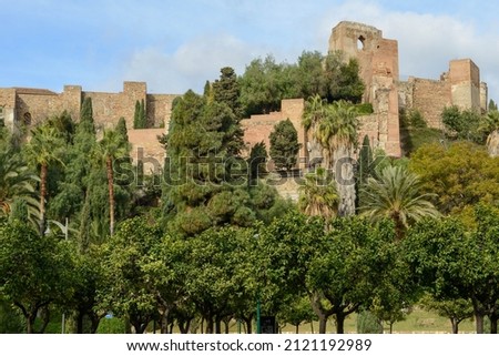 View at Alcazaba fort of Malaga on Spain