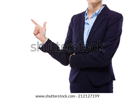 Businesswoman hand with tick sign