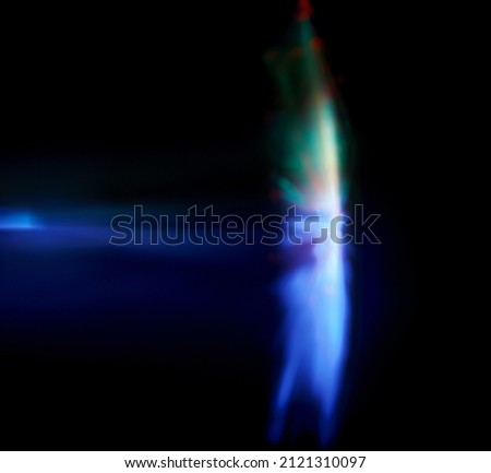 defocused sound barrier light effect on dark background, motion blur
