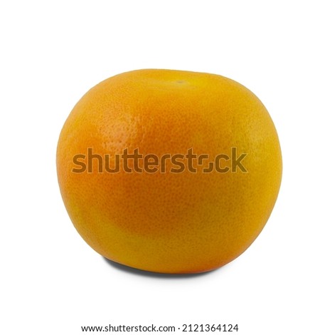 isolated orange grapefruit on white background with shadow