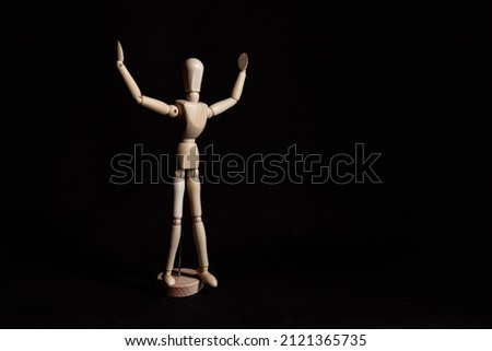 Winner symbol - character raising his arms
