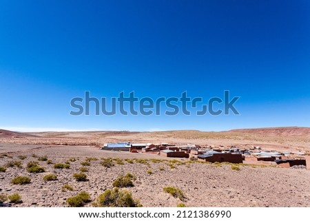 Cerrillos village view,Bolivia.Andean plateau.Bolivian rural town Royalty-Free Stock Photo #2121386990