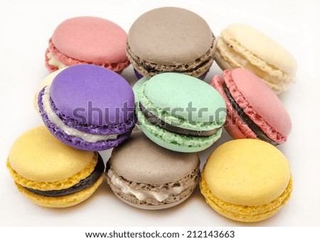 Parisian Macarons tradcional biscuit filled with cream
