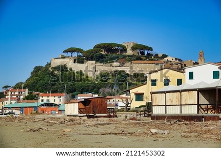 village on the coast of island , Digital created image Picture