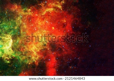 Bright red galaxy. Elements of this image furnished by NASA. High quality photo
