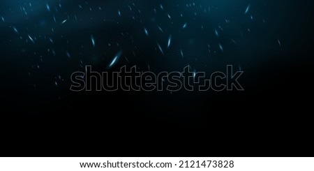 Vector blue flame with particles isolated on black background. Fire with sparks. Light effect. EPS 10 Royalty-Free Stock Photo #2121473828