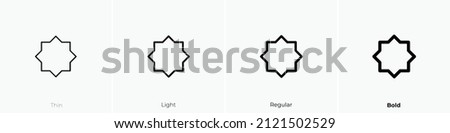 brightness empty icon. Thin, Light Regular And Bold style design isolated on white background