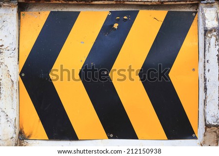 Yellow and black sign