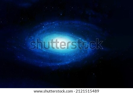Blue spiral galaxy. Elements of this image furnished by NASA. High quality photo