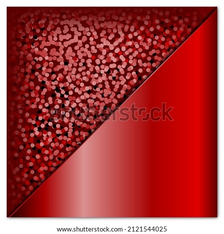 Glitter on a red abstract background.