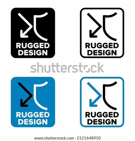 "Rugged Design" vector information sign Royalty-Free Stock Photo #2121648950