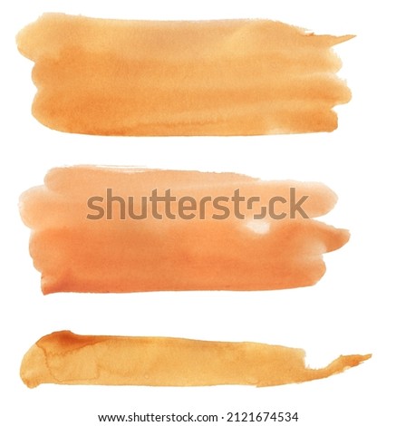 Watercolor orange color Backgrounds Clipart, Brush strokes illustration, orange spots, Splashes Clip art,  Design elements, Paint splatters set