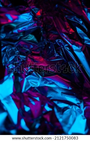 textured foil in neon light