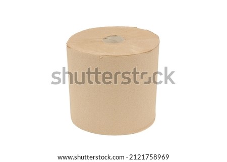 Roll of paper napkins on a white background