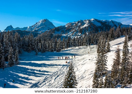 Mountains ski resort in Austria - nature and sport picture 