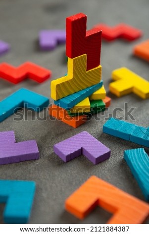 Creative thinking and idea concept, jigsaw puzzle pattern background, teamwork strategy success Royalty-Free Stock Photo #2121884387