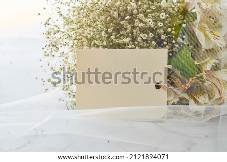 Wedding Board Mockup with decorative flowers