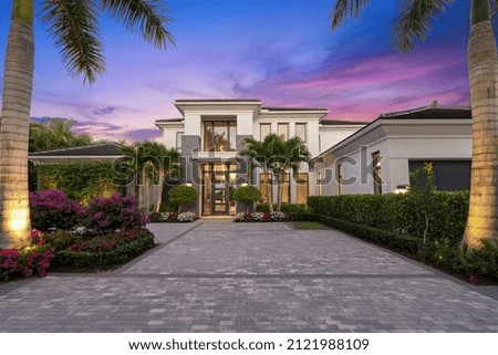Luxury Exterior Twilight Sunset Real Estate Photography