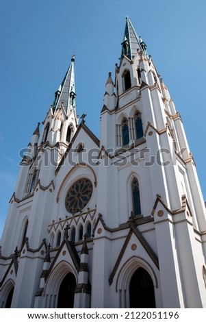 Cathedral Basilica of St. John the Baptist located in Savannah, Georgia Royalty-Free Stock Photo #2122051196
