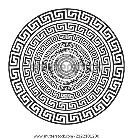 Modern Greek abstract geometric pattern background Royalty-Free Stock Photo #2122101200