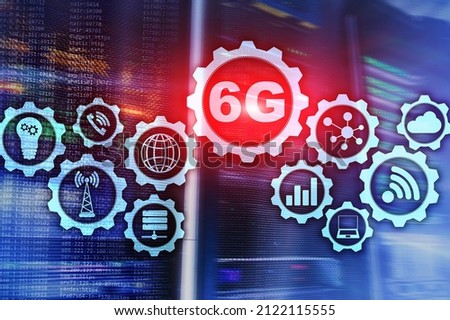 Future Communications Fast Technology. 6G Network Connection Concept. High Speed Mobile Wireless Technology.