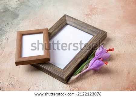 front view picture frames on light background present marriage couple valentines day gift color feeling love