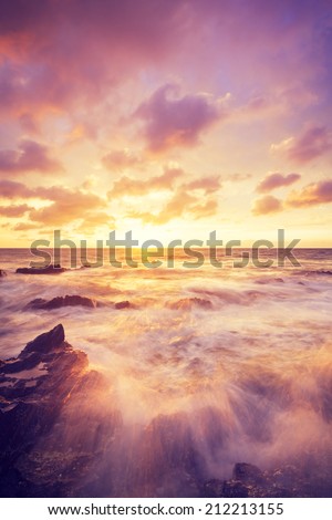 Beautiful Sunset and Ocean