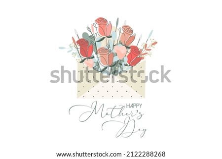 Mother's day card. Vector illustration