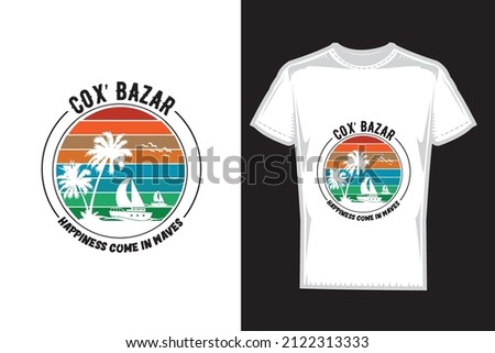 Cox Bazar vintage t-shirt Design 