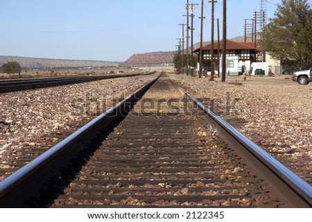 endless rails in the desert - Utah, USA