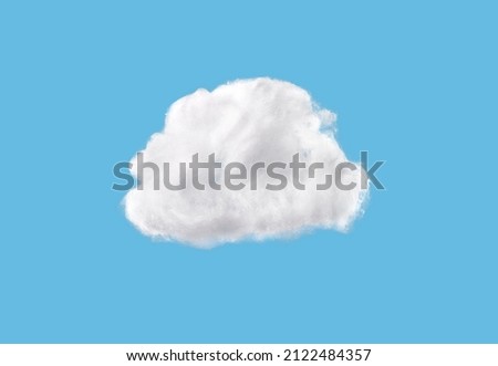 Cotton cloud at blue sky background. Weather and meteorology concept. High quality photo Royalty-Free Stock Photo #2122484357