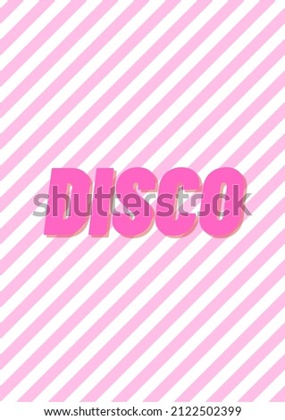 Pretty in pink Disco typography design