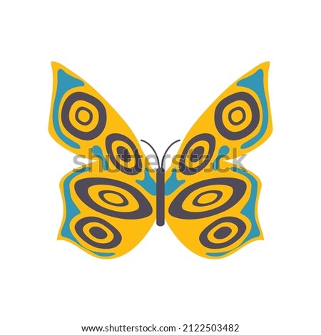 butterfly with spotted wings icon