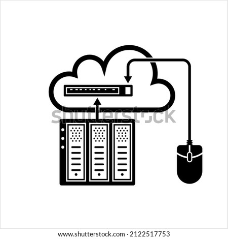 Online Storage Icon, Cloud Storage, Remote Sync Icon

 Vector Art Illustration