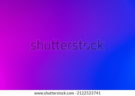 Neon color gradient. Blur fluorescent background. Defocused vivid glow. Bright pink blue defocused ultraviolet light abstract minimal design overlay filter with copy space. Royalty-Free Stock Photo #2122523741
