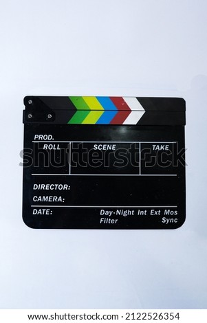 Clapper Board with white background