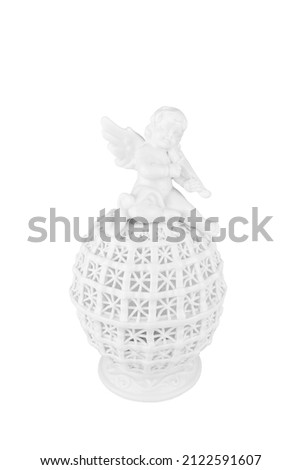 Ceramic Angel isolated on white background